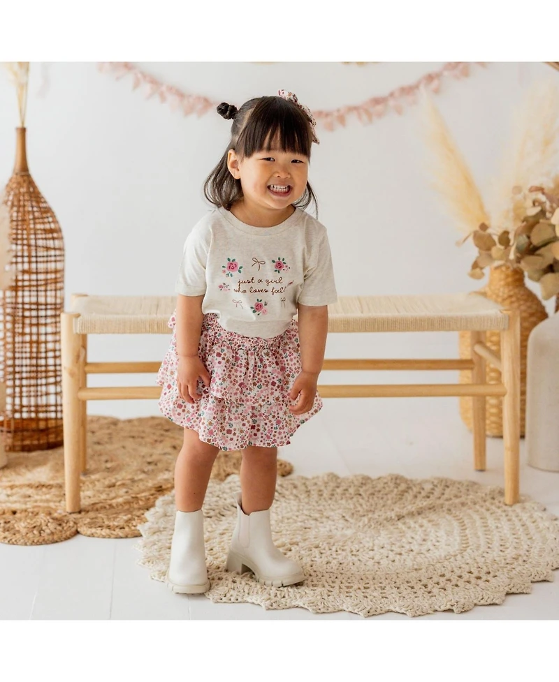 Sweet Wink Big Girls Berry Floral Skort