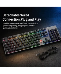 Lofree Wired Mechanical Gaming Keyboard Linear Red Switches Rgb Backlit