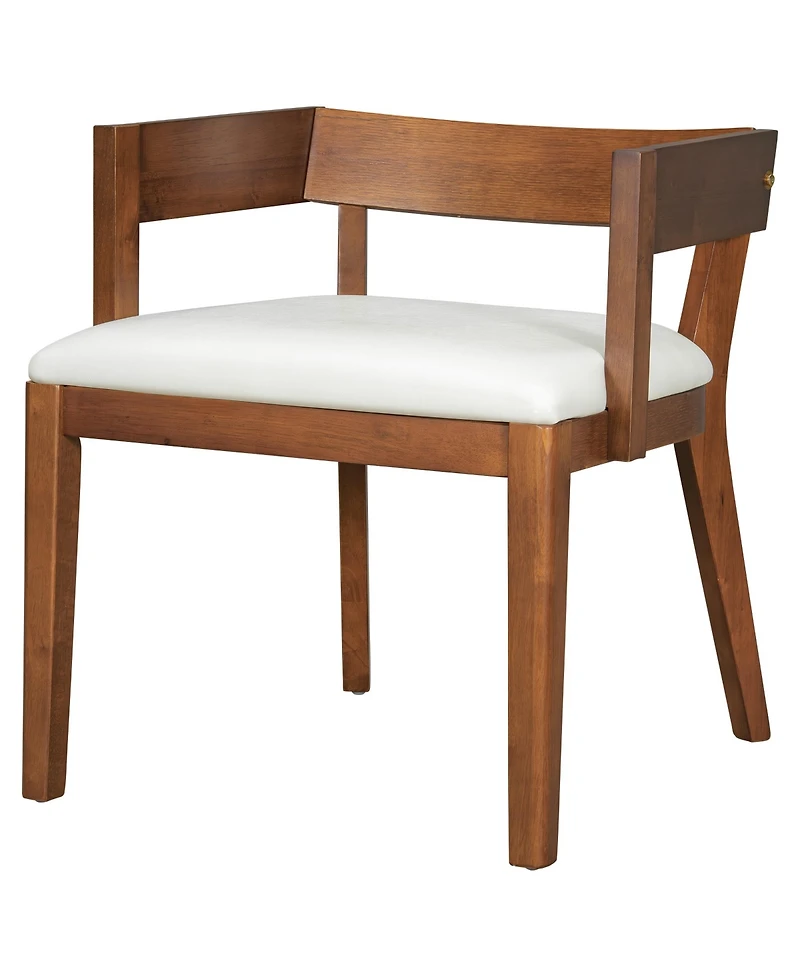 Flynama Set of 2 Modern Dining Chairs, Hardwood Frame with Glossy Pu Leather Upholstery