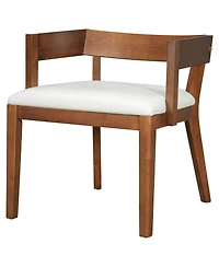 Flynama Set of 2 Modern Dining Chairs, Hardwood Frame with Glossy Pu Leather Upholstery