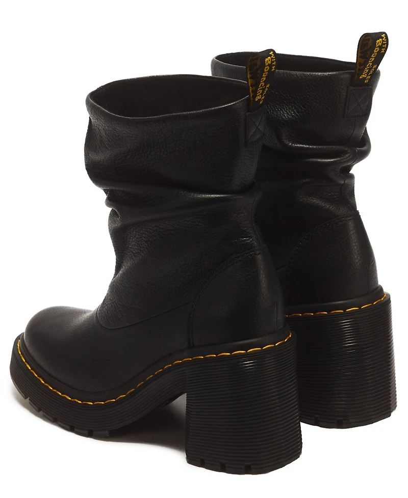 Dr. Martens Women's Kasey Lo Virginia Leather Pull-On Booties