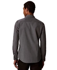 Calvin Klein Men's Gingham Supima Stretch Regular-Fit Shirt