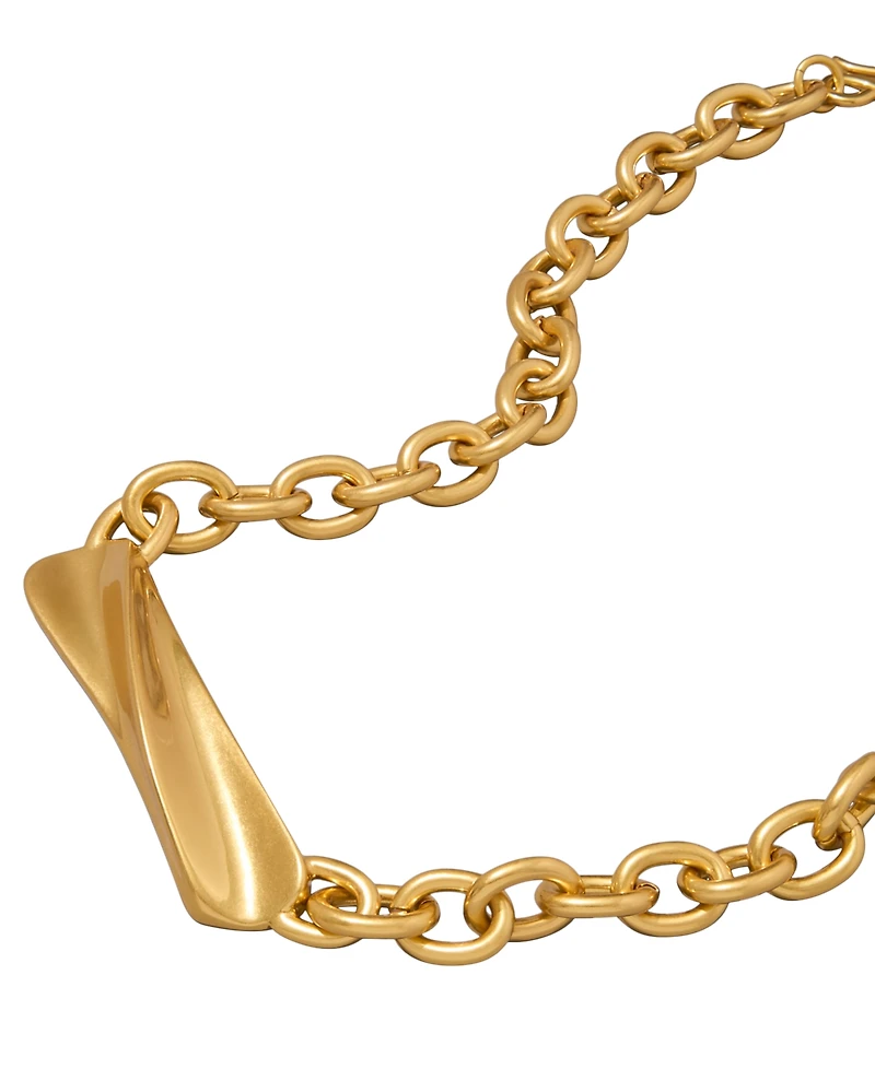 Donna Karan New York Gold-Plated Folded Frontal Necklace