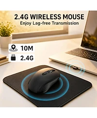Lofree 24GHz Wireless Silent Mouse 2400 Dpi Adjustable 6 Buttons Ergonomic For Laptop Pc