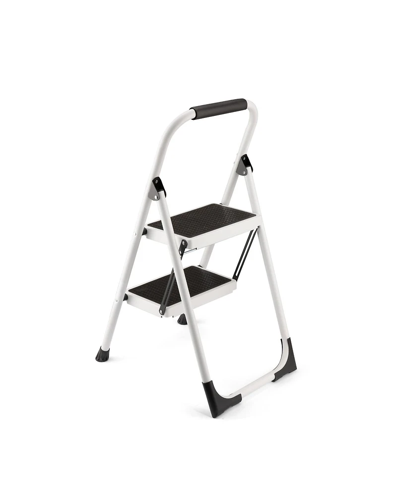Streamdale Furniture 2 Step Folding Ladder Stool with Handrails, 330LBS
