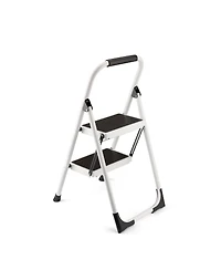 Streamdale Furniture 2 Step Folding Ladder Stool with Handrails, 330LBS