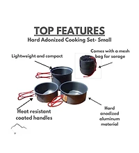 Piscifun Camping Cookware Set With Carry Bag Lightweight Compact Nonstick Frypan Pots