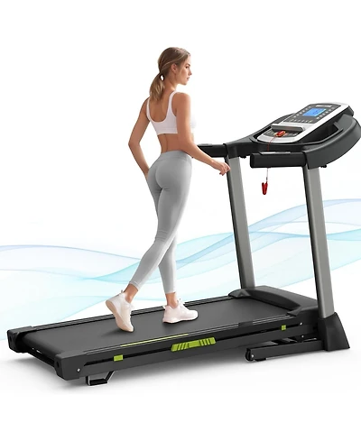 Sevorley Foldable Treadmill with Incline, 2.5HP Quiet Motor, Lcd Display, 12 Programs, 330 lb Capacity