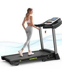 Sevorley Foldable Treadmill with Incline, 2.5HP Quiet Motor, Lcd Display, 12 Programs, 330 lb Capacity