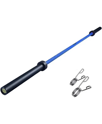 Sevorley 7.2 ft Olympic Barbell with Rotating Sleeves, Spring Collars, 700 lb Capacity, Fits 2 Inch Plates