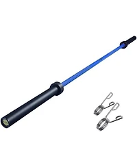 Sevorley 7.2 ft Olympic Barbell with Rotating Sleeves, Spring Collars, 700 lb Capacity, Fits 2 Inch Plates