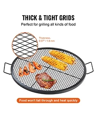 Vevor 30 Inch Round Cooking Grate Fire Pit Grill Grate X-Marks Heavy-Duty Steel