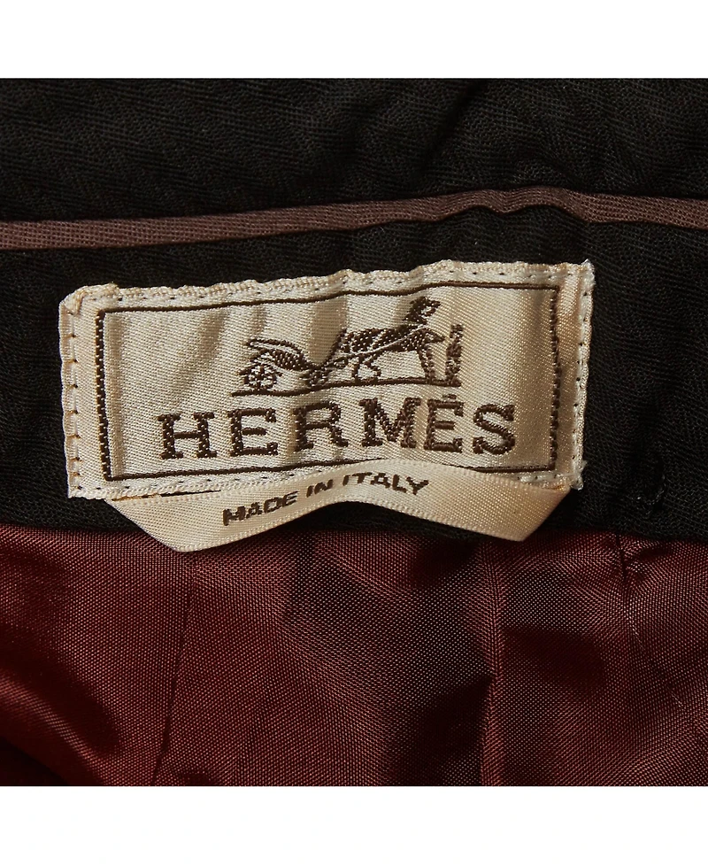 Pre-Owned Hermes Men's Burgundy Straight Fit Pants
