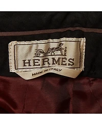 Pre-Owned Hermes Men's Burgundy Straight Fit Pants