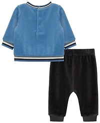 Little Me Baby Boys' Racing Puppy Graphic Sweatshirt and Pants, 2-Piece Set