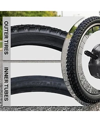 Yescom 16" x 2.125" Mountain Tread Tire and Tube Set, 3-Piece
