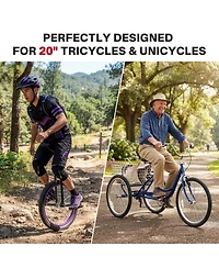 Yescom 20" x 2.125" Heavy-Duty Mountain Tread Tricycle and Unicycle Tire and Tube Set, 3-Pack