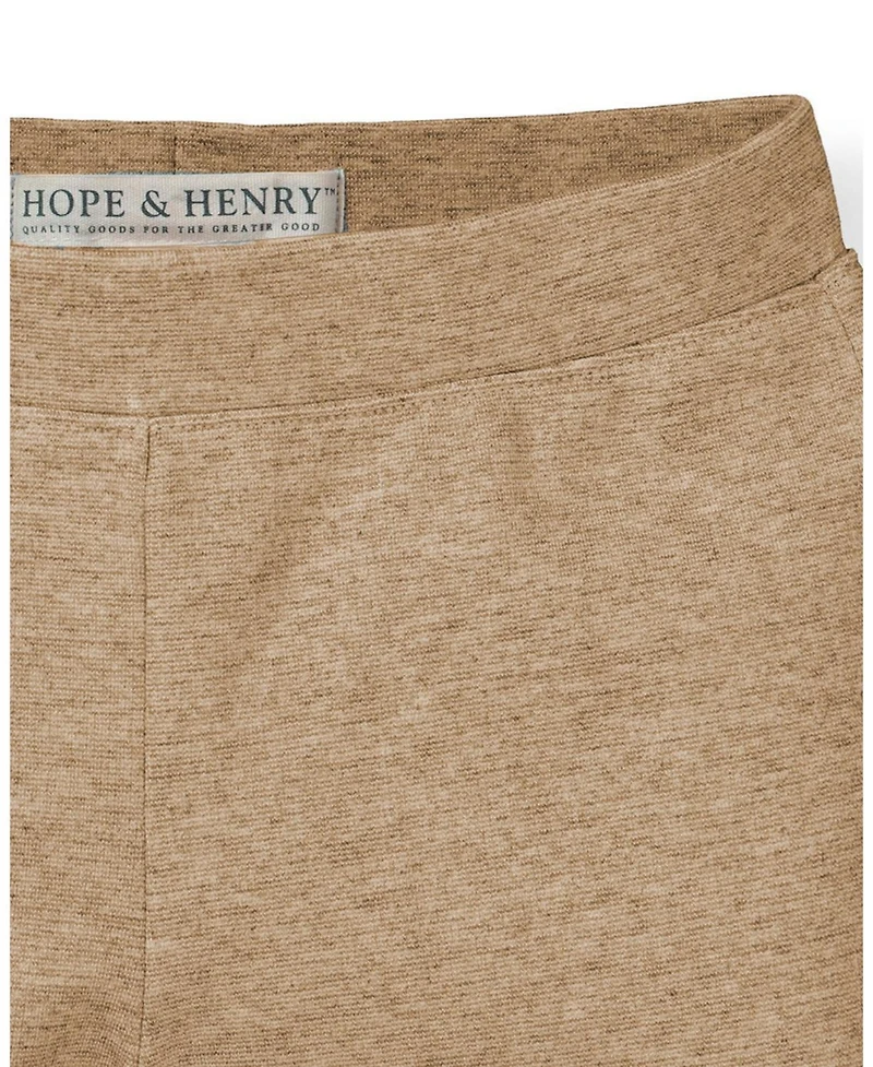 Hope & Henry Little and Big Girls' 6-12 Button Cuff Ponte Pant
