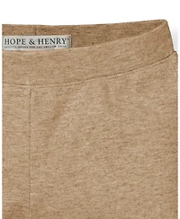 Hope & Henry Little and Big Girls' 6-12 Button Cuff Ponte Pant