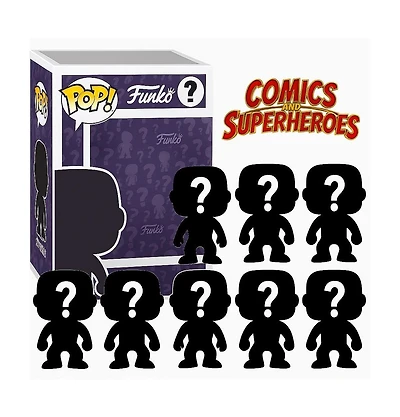 Funko Pop! Blind Box Marvel and Dc Comics 8-Piece Action Figure Set, Ages 4+