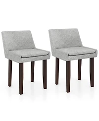 Gouun Modern Upholstered Fabric Side Chairs Set of 2, Padded Seat