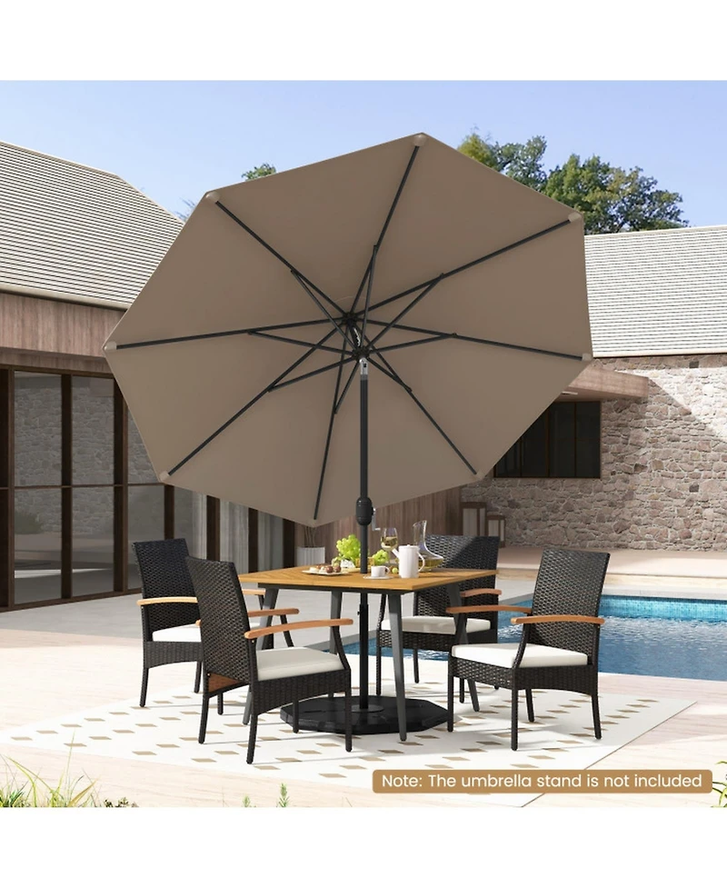 Gouun 9 ft Outdoor Market Patio Umbrella with Push-Button Tilt