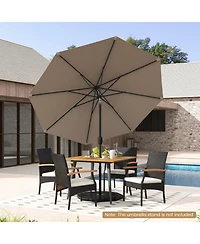 Gouun 9 ft Outdoor Market Patio Umbrella with Push-Button Tilt