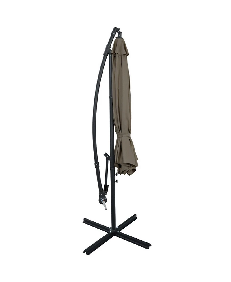 Gouun 10 feet Cantilever Offset Patio Umbrella with 8 Ribs