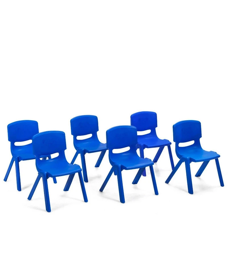 Gouun Set of 6 Kids Stackable Plastic Classroom Chairs