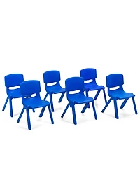 Gouun Set of 6 Kids Stackable Plastic Classroom Chairs