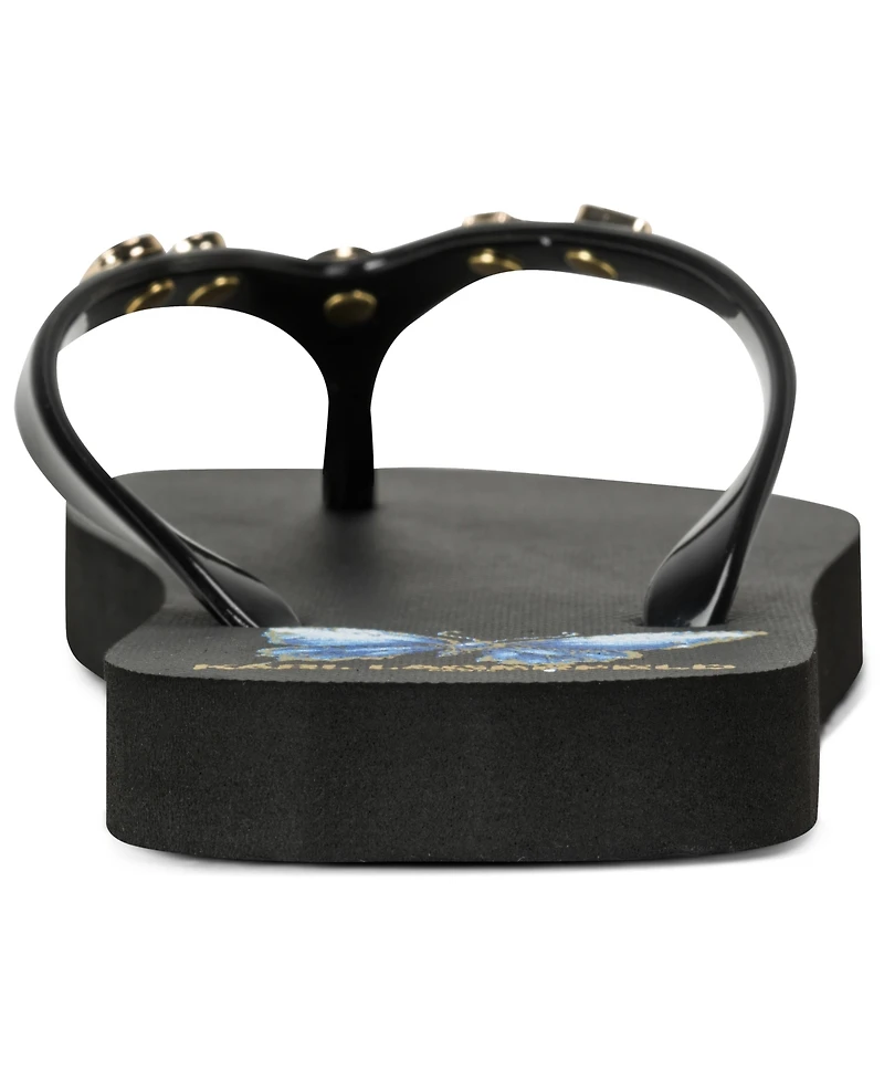 Karl Lagerfeld Paris Women's Zima Stone Slip-On Flip Flops