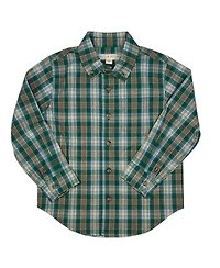 Hope & Henry Little Boys 5-7 Organic Long Sleeve Stretch Poplin Shirt