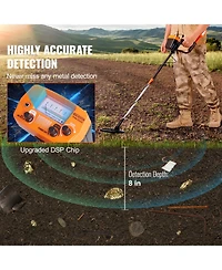 Hongge 8 Inch Waterproof Search Coil Metal Detector with Lcd Display