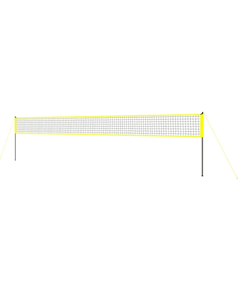 Hongge Adjustable Height Volleyball Net System with Steel Poles Ball Pump and Carrying Bag for Backyard and Beach
