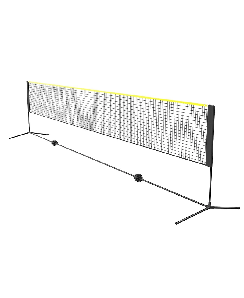 Hongge 20 ft Adjustable Multi-Sport Net Set for Badminton Pickleball and Tennis with Rackets and Shuttlecocks