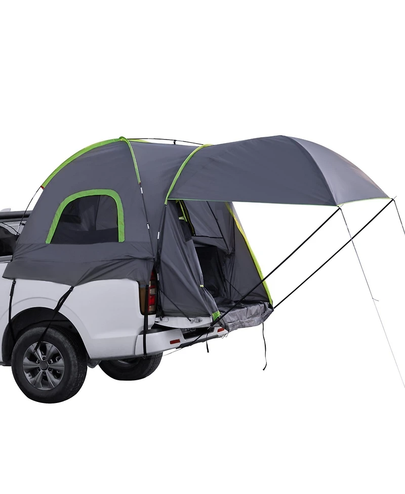 Hongge Pickup Truck Bed Tent for 5 to 5.2 Feet Beds with Expandable Awning Rainfly and Storage Bag