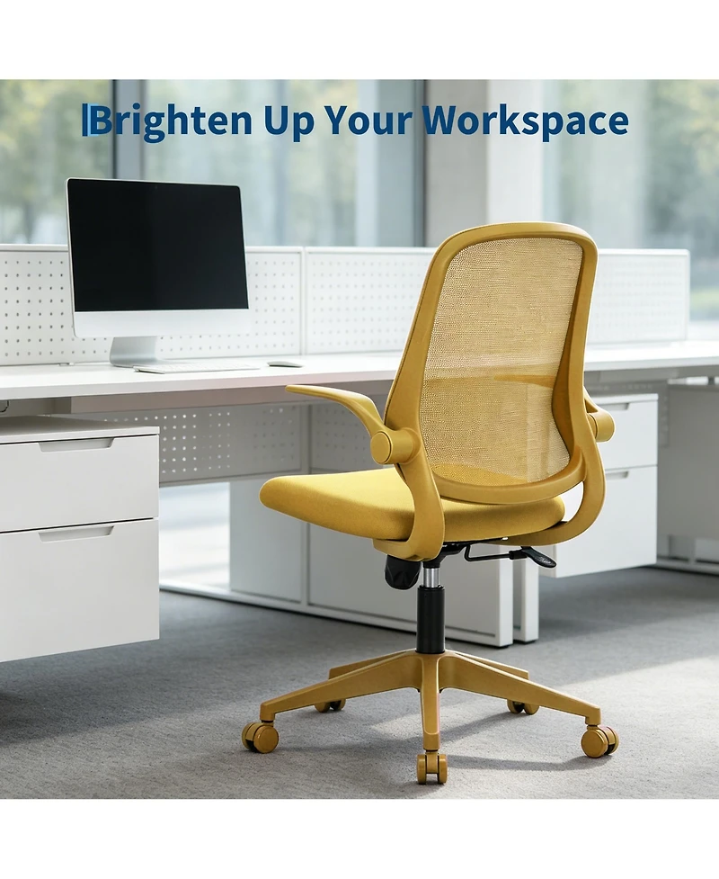Ergonomic mesh office chair with lumbar support, adjustable swivel chair, padded seat, and casters. Suitable for offices, living rooms, and bedrooms