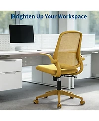 Ergonomic mesh office chair with lumbar support, adjustable swivel chair, padded seat, and casters. Suitable for offices, living rooms, and bedrooms