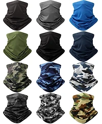 Piscifun 12 Pack Neck Gaiter Face Mask Uv Protection Breathable Outdoor Scarf
