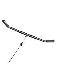 Hongge 2-Piece Lat and Lift Pulley System with Steel Cables Short Bar and Dual Grip Handles up to 330 lbs