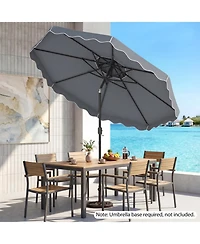 Gouun 10 Ft Push-Button Tilt Patio Umbrella with Crank Lift