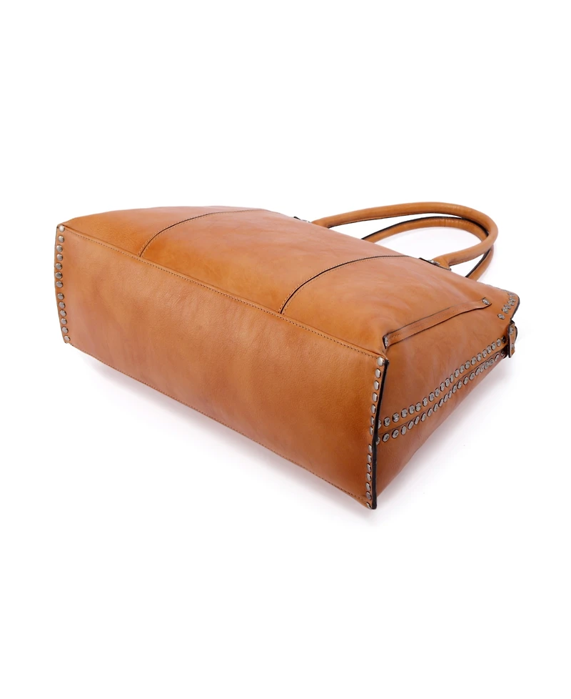 Old Trend Women's Genuine Leather Soul Stud Satchel Bag