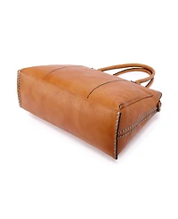 Old Trend Women's Genuine Leather Soul Stud Satchel Bag