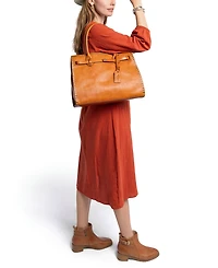 Old Trend Westland Leather Satchel Bag