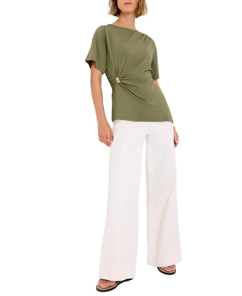 Mint Velvet Women's Gathered Detail Top