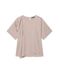 Mint Velvet Women's Satin Ruffle-Front Button-Back Top