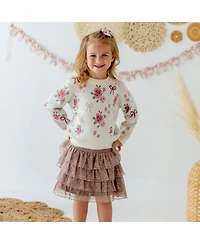 Sweet Wink Toddler Girls Coquette Rose Sweater