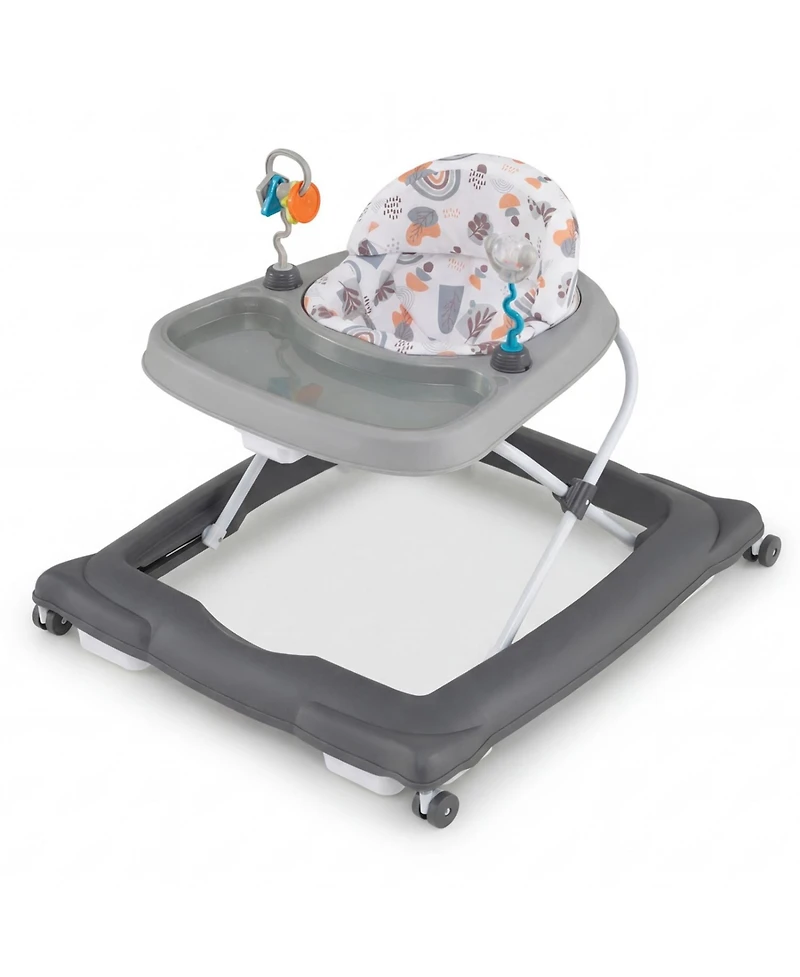 Slickblue Adjustable Height Foldable Baby Walker with Removable Seat for Infants