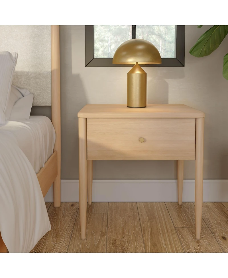 Plank+Beam Harbor 1 Drawer Nightstand (2 Pack), Blonde