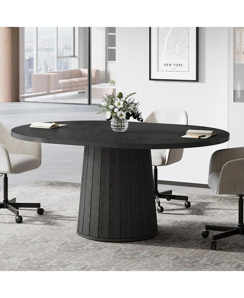 Tribesigns 55.11" Oval Conference Table for 6